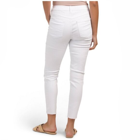 NWT D.Jeans White Twill High Waist Ankle Crop Jeans - 8 - Picture 12 of 13